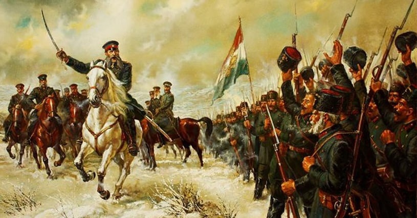 Васил Горанов. Генерал Гурко приветствует болгарских ополченцев, 2013